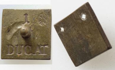 Münzgewicht 1 DUCAT, bergisch. Aeckersberg. 