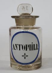 Emailbemaltes Weithalsglas, klassizistisch, um 1820 