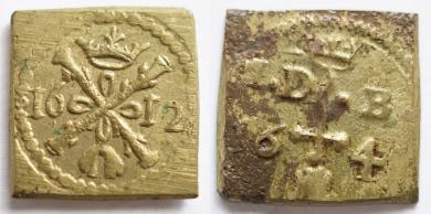 Münzgewicht 1/2 Albertus, Jacob Jansz de Backer 