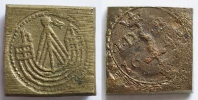 Münzgewicht 1 Schiffnobel, Jacob Jansz de Backer 