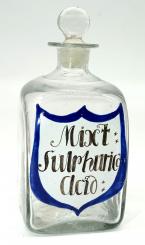 Apothekenflasche, 19. Jh., "Mixt: Sulphuric: Acid:" 