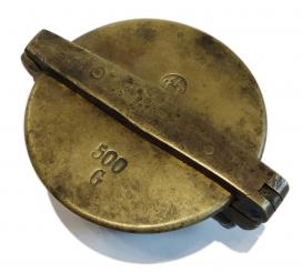 Einsatzgewicht, Bechergewicht, 500g, unvollständig, 1877 geeicht, Nürnberg 