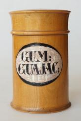 Apotheken-Holzdose, deutsch, um 1830, Biedermeier 