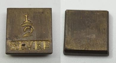 Münzgewicht 1/2 SEVER, bergisch. Abraham Kruse 