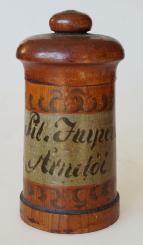 Apotheker Holzdose im Stil des 18 Jh., Replik 