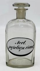 Apothekenflasche, Holzessig, um 1870. 