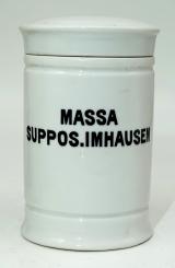 Porzellangefäß, 20. Jh, Zäpfchenmasse 