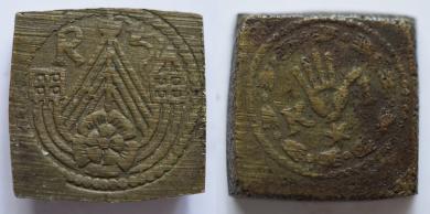 Münzgewicht 1 Rosenobel, Meister "KI", 16. Jh. 