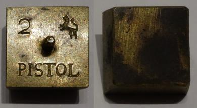 Münzgewicht bergisch, Pistol, Löwe. 