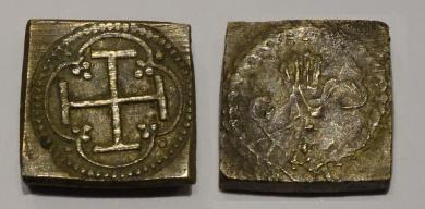 Münzgewicht Pistol, G. v. Dunwalt, Antwerpen, um 1650. 