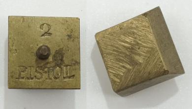 Münzgewicht 2 PISTOL, bergisch. Aeckersberg 