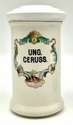 Porzellangefäß, um 1900, Bleisalbe 