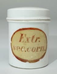 Kleines Porzellangefäß, Ende 19. Jh, Mutterkorn 