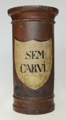 Holzdose "SEM CARVI", um 1820. 