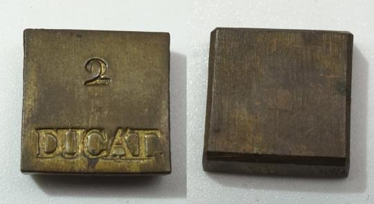 Münzgewicht 2 DUCAT, bergisch. Abraham Kruse 