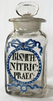Apotheken-Weithalsglas, 18. Jh., "Bismuth:" 